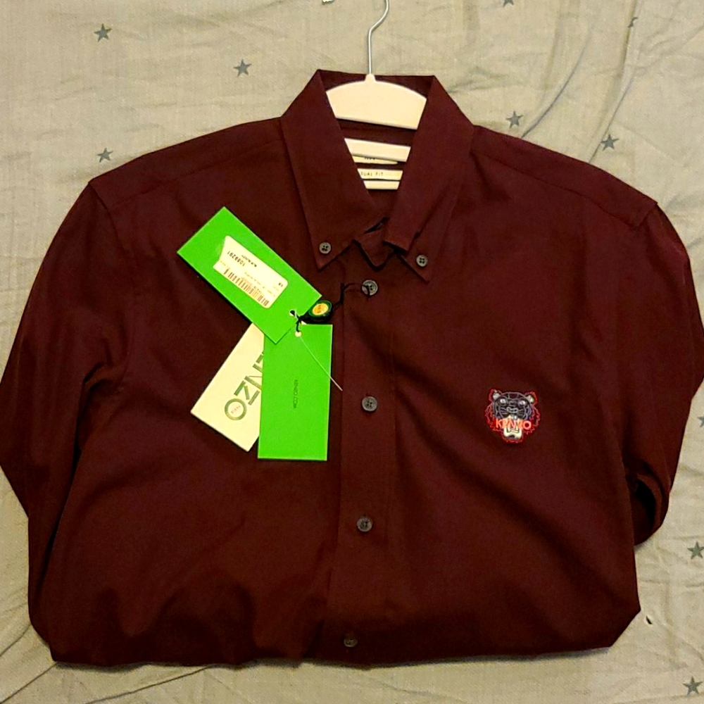 KENZO TiGER LOGO shirt Burgundy